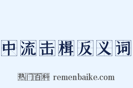 中流击楫反义词是什么意思的图片